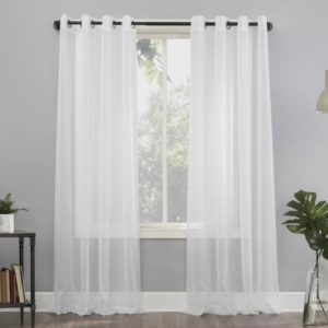 White Solid Sheer Curtain